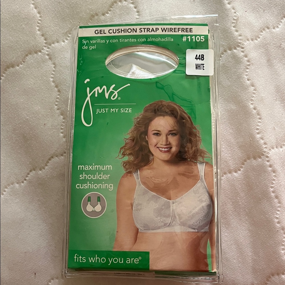 Just My Size White Gel Cushion Strap Bra